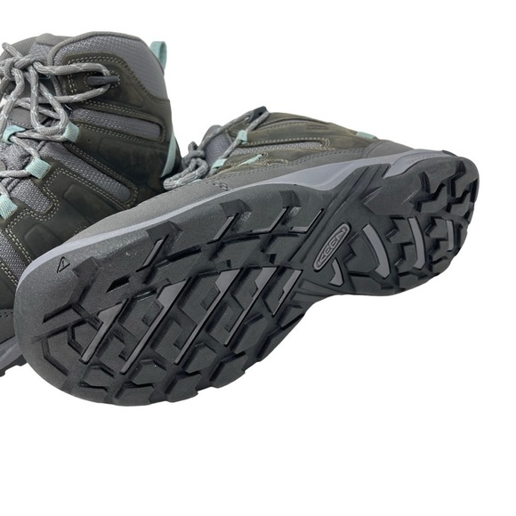 Keen Womens size 9 Circadia Mid Hiking Boots Lace Up Waterproof Steal Gray New - Picture 2 of 11